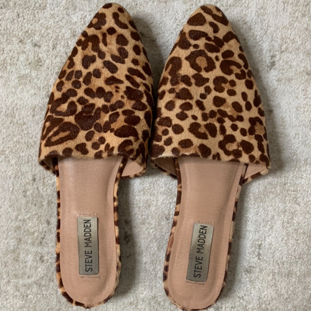 Steve Madden Leopard Slides